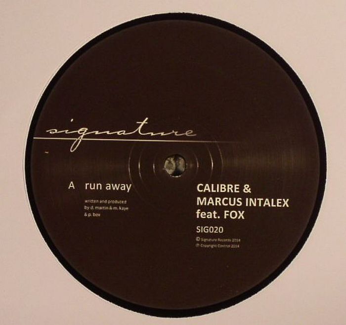 Calibre Marcus Intalex Fox – Run Away / Somethin Heavy (12", Signature Records, 2014) Front Cover