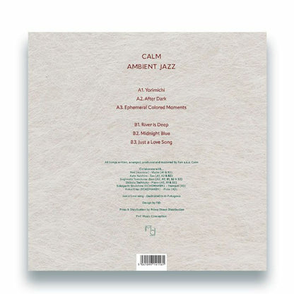 Calm – Ambient Jazz (LP, Music Conception, 2026) Back Cover