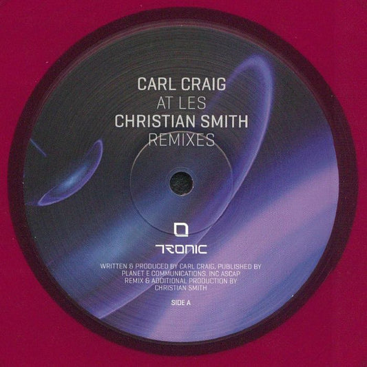 Carl Craig – At Les (Christian Smith Remixes) (12", Purple, Tronic, 2024) Front Cover