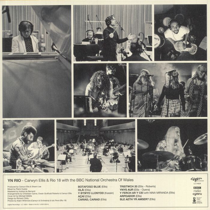 Carwyn Ellis & Rio 18 With The BBC National Orchestra Of Wales – Yn Rio (LP, Légère Recordings, 2021) Back Cover