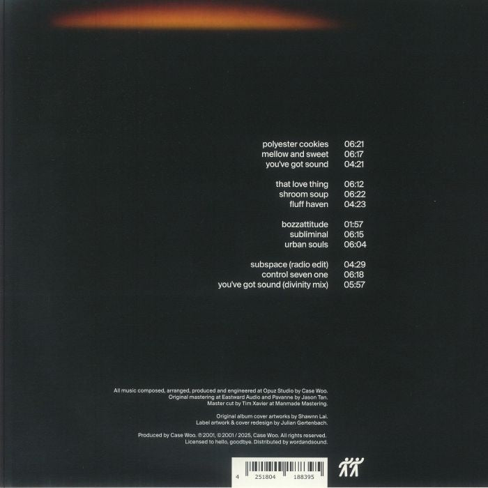 Case Woo – A Deeper Shade (2xLP, hello, goodbye, 2025) Back Cover