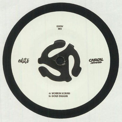 Casual Connection – Workin Scrubs / Gold Diggin (7", Edits Clothing Co, 2025) back cover