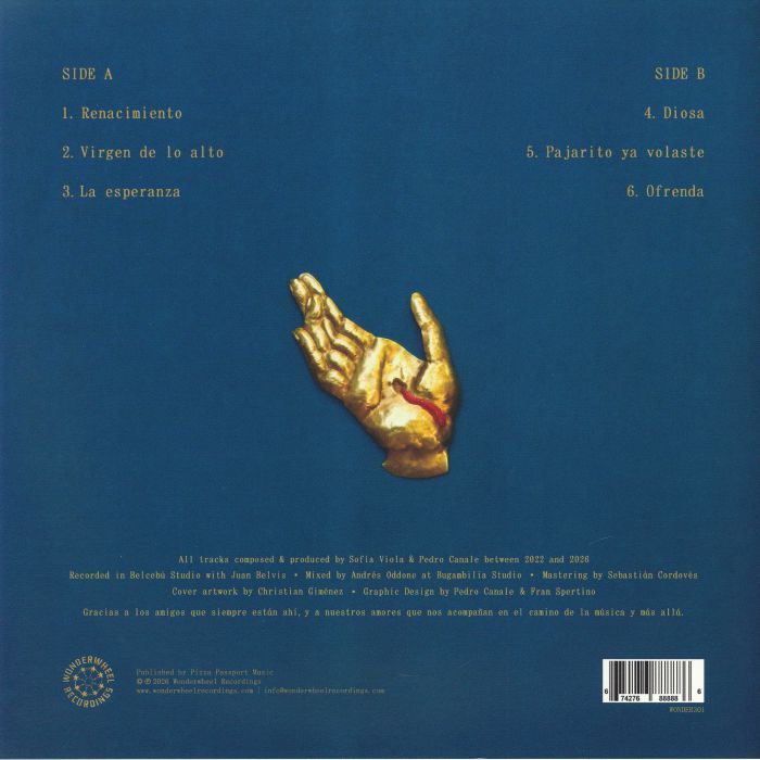 Chancha Vía Circuito Sofía Viola – Oro En Ti (LP, Gold Vinyl, Wonderwheel Recordings, 2026) Back Cover