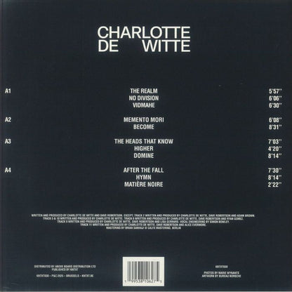 Charlotte De Witte – Charlotte De Witte (2xLP, KNTXT, 2025) Back Cover