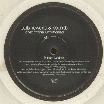 Chez Damier – Edits, Reworks & Sounds (Chez Damier Unauthorized) VI (12", Not On Label, 2024) Back Cover
