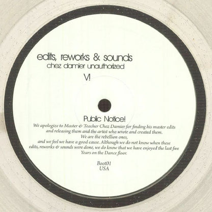 Chez Damier – Edits, Reworks & Sounds (Chez Damier Unauthorized) VI (12", Not On Label, 2024) Front Cover