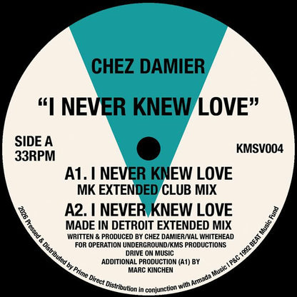 Chez Damier – I Never Knew Love (12", KMS, 2026) Front Cover