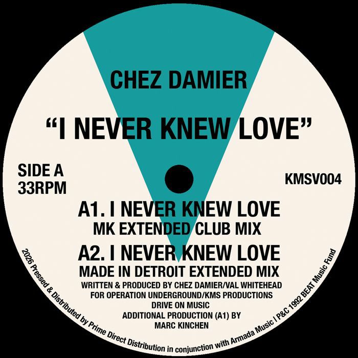 Chez Damier – I Never Knew Love (reissue) (12", KMS, 2026) Front Cover