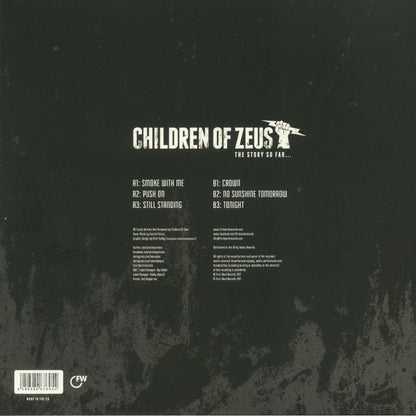 Children Of Zeus – The Story So Far... (12", First Word Records, 2017) Back Cover