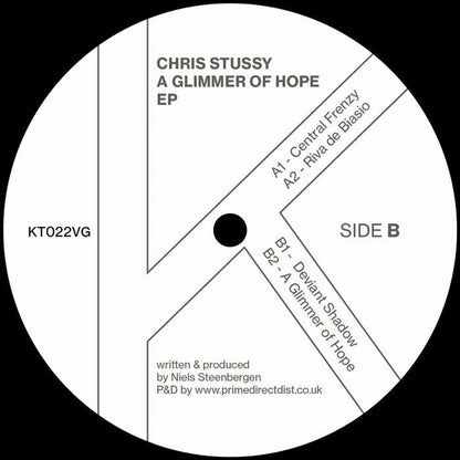 Chris Stassy – A Glimmer Of Hope EP (12", limited green, Kaoz Theory, 2026) Back Cover