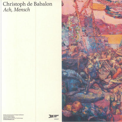Christoph De Babalon – Ach, Mensch (12", Midnight Shift Records, 2024) Back Cover