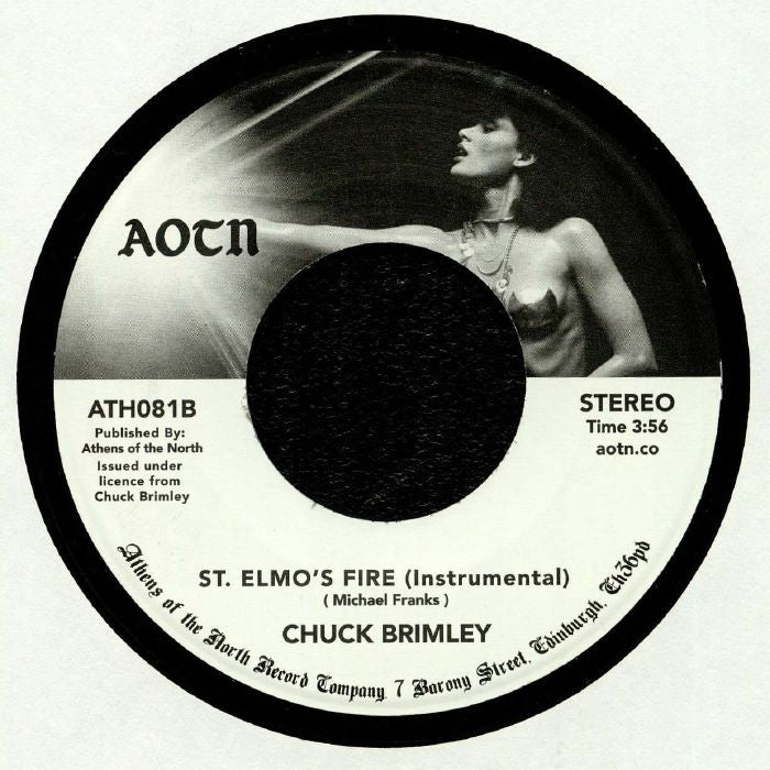 Chuck Brimley – St. Elmos Fire (7", Athens Of The North, 2020) Back Cover