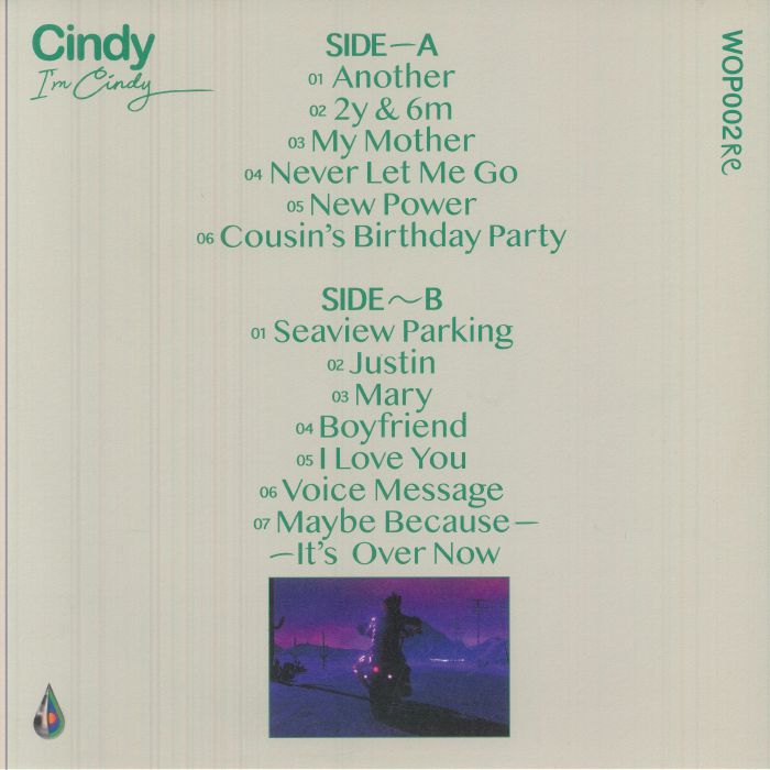 Cindy – I'm Cindy (LP, World Of Paint, 2025) Back Cover