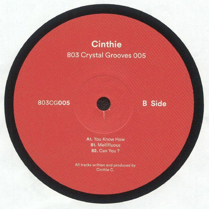 Cinthie – 803 Crystal Grooves 005 (12", 803 Crystal Grooves, 2024) Back Cover