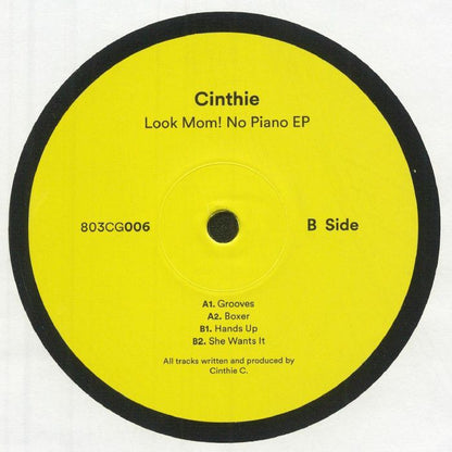 Cinthie – Look Mom! No Piano (12", 803 Crystal Grooves, 2025) Back Cover