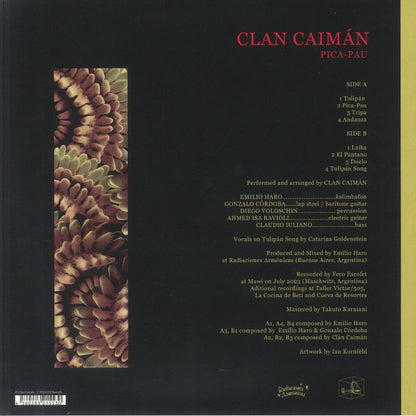 Clan Caimán – Pica-Pau (LP, EM Records, 2024) Back Cover