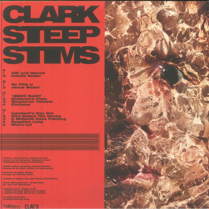 Clark – Steep Stims (2xLP, Black, Throttle Records, 2025) back cover