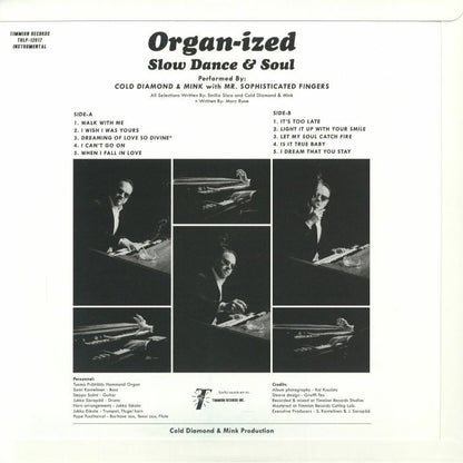 Cold Diamond & Mink – Organ-ized (LP, Smokey Orange, Timmion Records, 2026) Back Cover