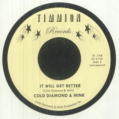 Cold Diamond & Mink – Trouble (Instrumental) (7", Timmion Records, 2023) Back Cover