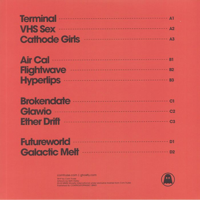 Com Truise – Galactic Melt (2xLP, Black & Orange, Ghostly International, 2022) Back Cover
