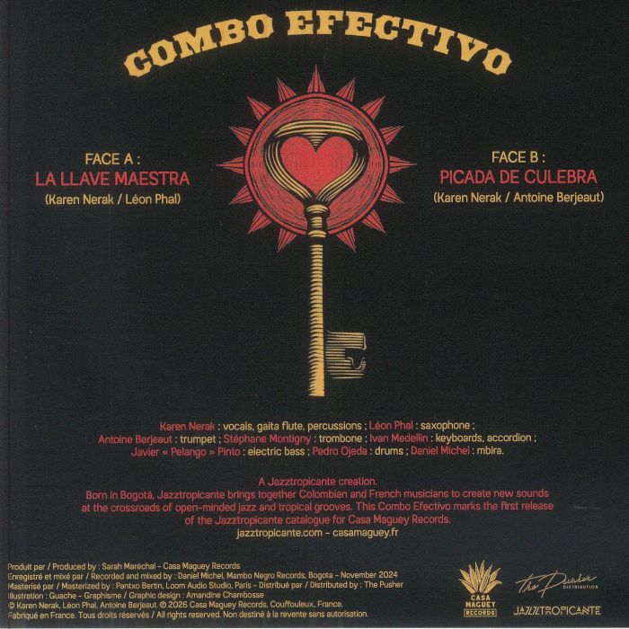 Combo Efectivo – Combo Efectivo (7", Casa Maguey Records, 2026) Back Cover