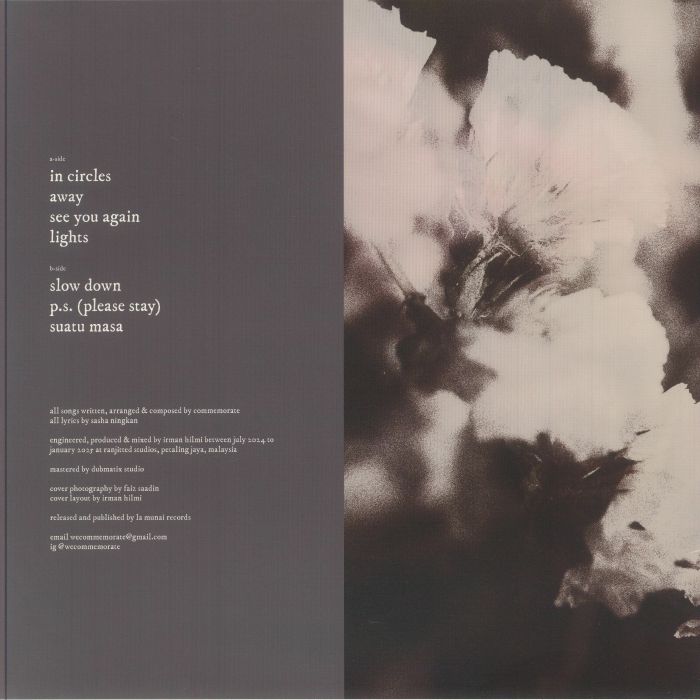 Commemorate – Commemorate (12", La Munai Records, 2025) Back Cover