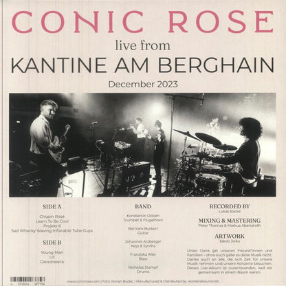 Conic Rose – Live From Kantine Berghain (LP, Not On Label (Conic Rose Self-released), 2025) Back Cover