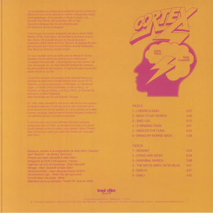 Cortex – Alain Mion Alain Gandolfi (LP, Trad Vibe, 2025) Back Cover
