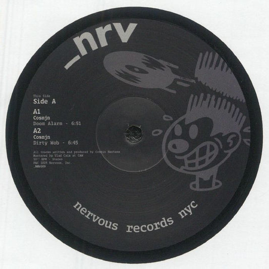 Cosmjn – The Music Behind (12", Nervous Records, 2025) front cover