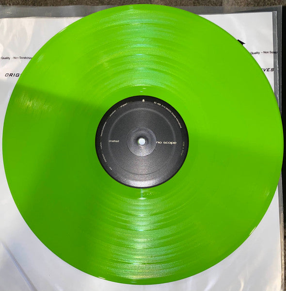 Crushed – No Scope (LP, PSG1 Green, Ghostly International, 2025) Back Cover