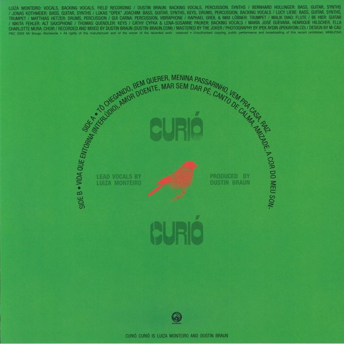 Curió Curió – Curió Curió (LP, Neon Orange, Mr Bongo, 2026) Back Cover
