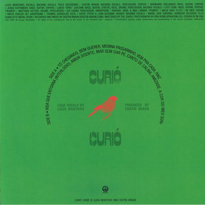 Curió Curió – Curió Curió (LP, Neon Orange, Mr Bongo, 2026) Back Cover