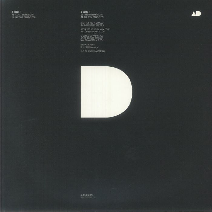 cv313 / Federsen – Altering Dimensions Part Two (12", Blue, Alt Dub, 2026) Back Cover