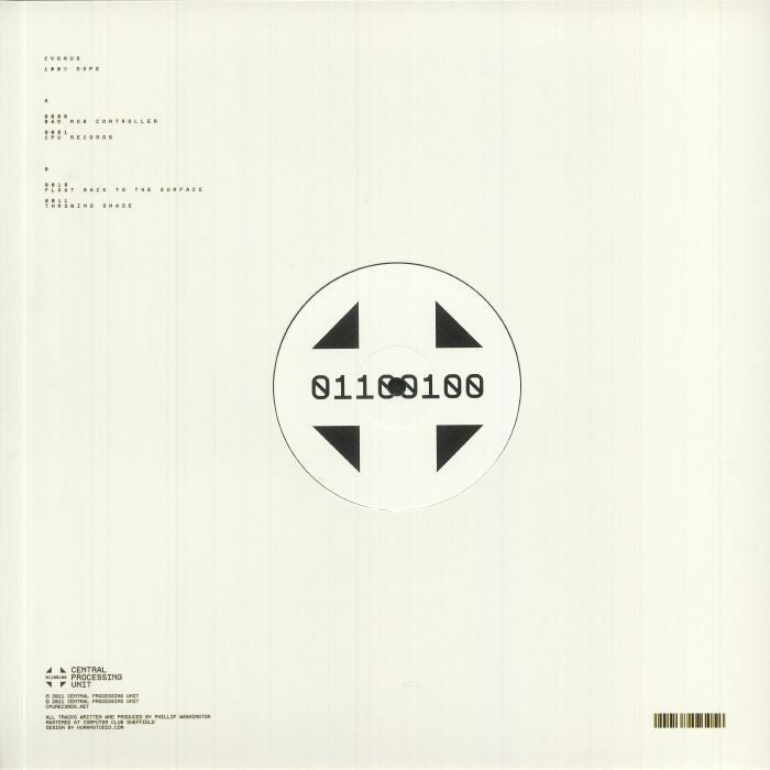 Cygnus – 100% Dope (12", Central Processing Unit, 2021) Back Cover