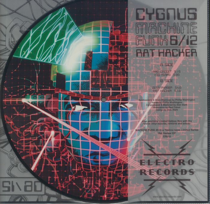 Cygnus – Machine Funk 6/12 - Rat Hacker (12", Electro Records, 2021) Back Cover