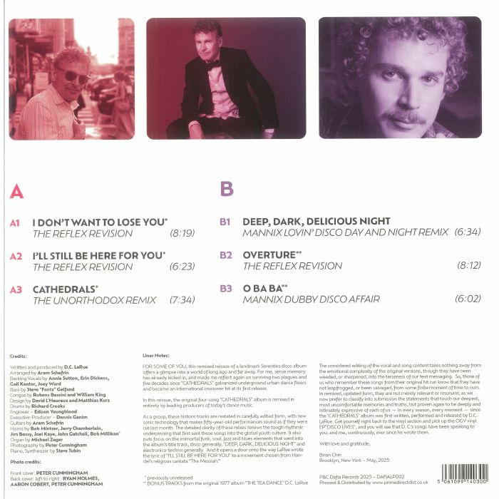 D.C. LaRue – Ca-The-Drals: Transformation (LP) (LP, 2025) back cover