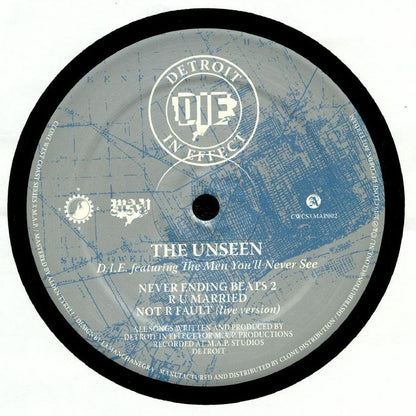 D.I.E. Featuring The Men You'll Never See – The Unseen (12", Clone West Coast Series, 2019) Front Cover