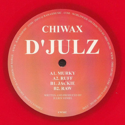 D'Julz – Raw Toolz 1 (12", Red, Chiwax, 2024) Back Cover