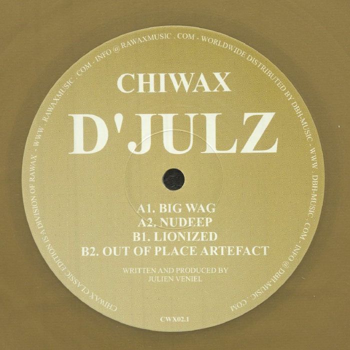 D'Julz – Raw Toolz 2 (12", Transparent Gold, Chiwax, 2025) Back Cover