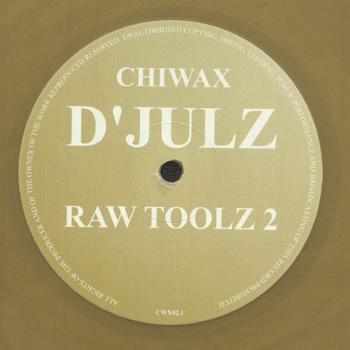 D'Julz – Raw Toolz 2 (12", Transparent Gold, Chiwax, 2025) Front Cover