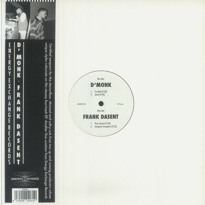 D'monK Frank Dasent – For Real / Janet / Haus Voxism / Inorganic Energetics (12", Energy Exchange Records, 2026) Front Cover
