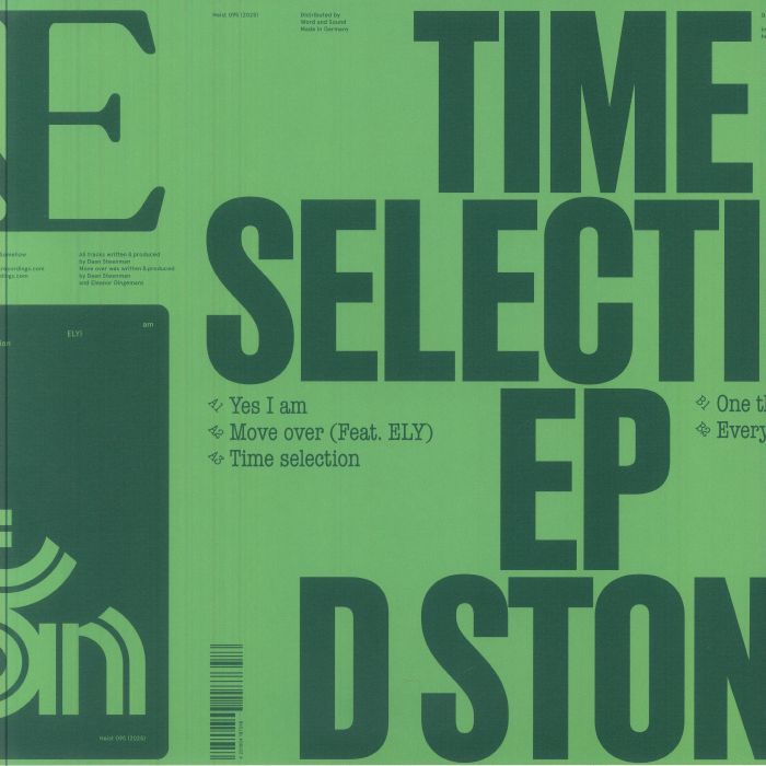 D Stone – Time Selection EP (12", Heist, 2025) front cover