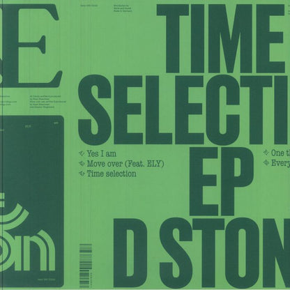 D Stone – Time Selection EP (12", Heist, 2025) front cover