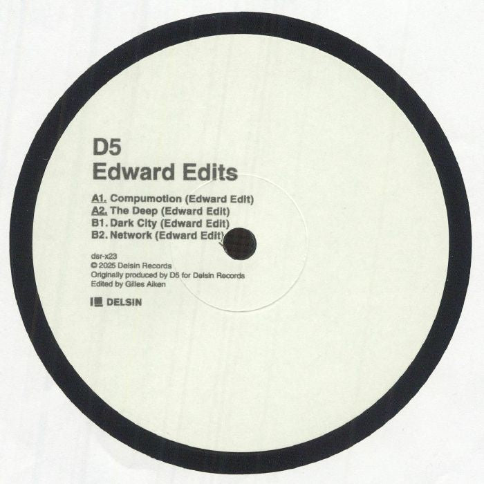 D5 – Edward Edits (12", Delsin Records, 2025) Front Cover