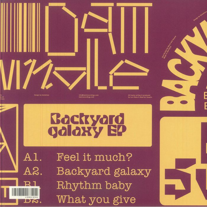 Dam Swindle – Backyard Galaxy EP (12", Heist Recordings, 2025) back cover