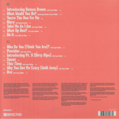 Dames Brown Amp Fiddler – Take Me As I Am (2xLP, Defected, 2026) Back Cover