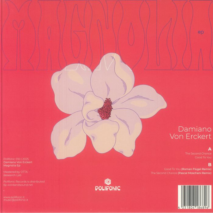 Damiano von Erckert – Magnolia (12", Polifonic, 2025) Back Cover
