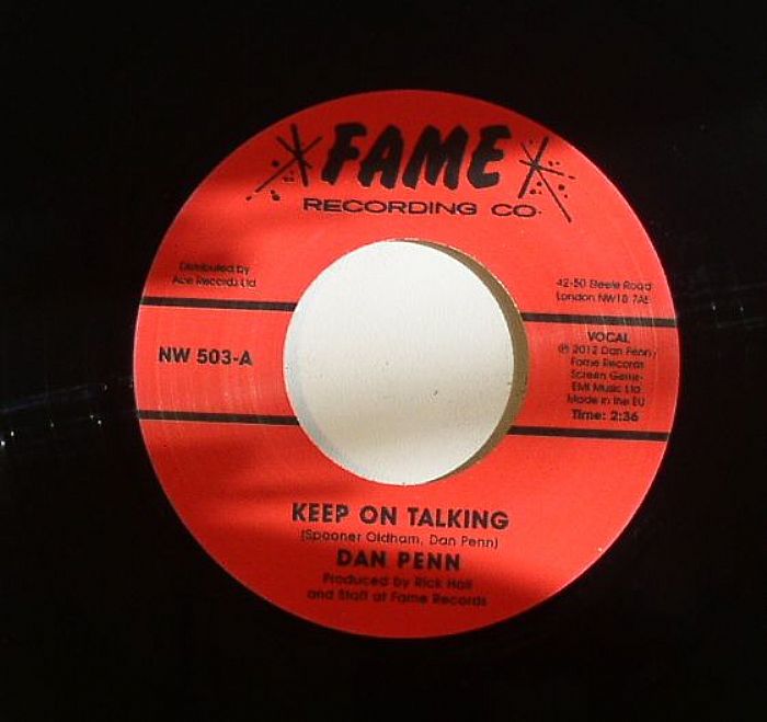 Dan Penn – Keep On Talking (7", Fame, 2012) Front Cover