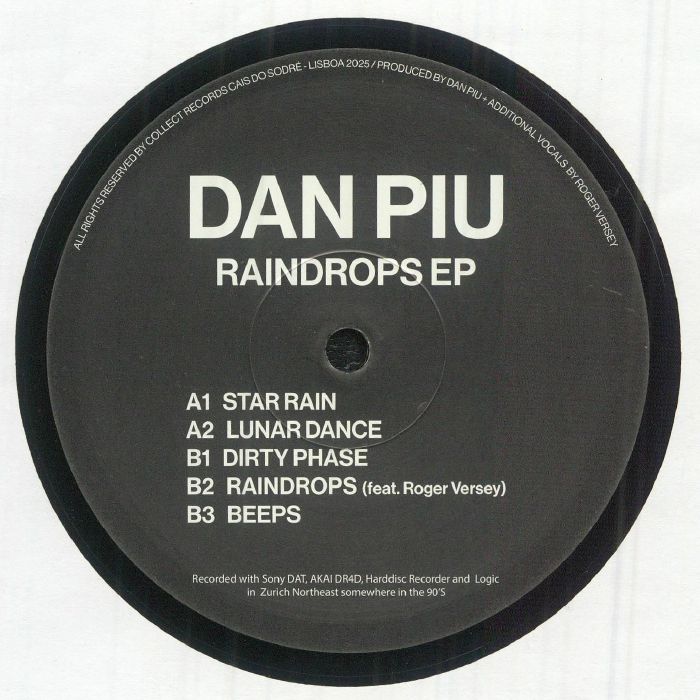 Dan Piu – Raindrops EP (12", Collect Records, 2025) Front Cover