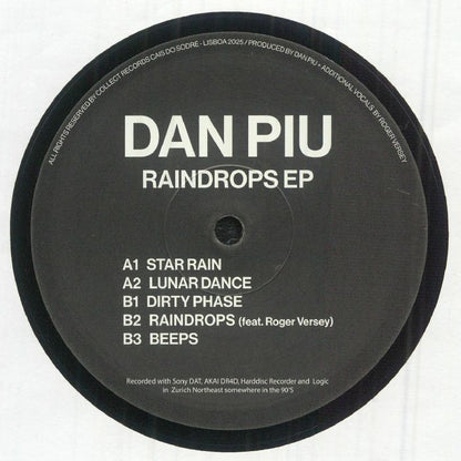 Dan Piu – Raindrops EP (12", Collect Records, 2025) Front Cover